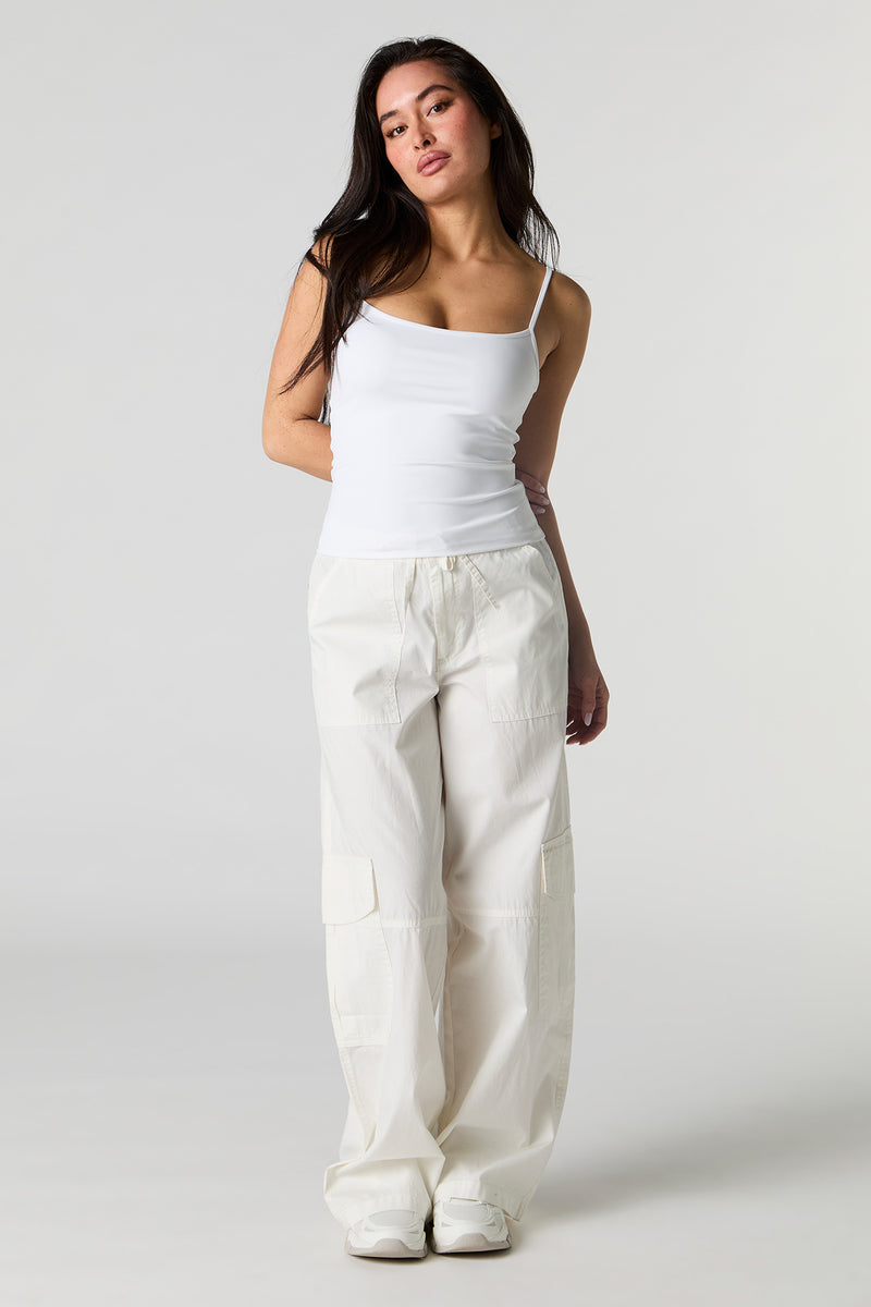 Drawstring Wide Leg Cargo Pant