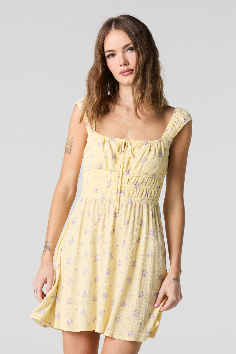 Cut-Out Back Milkmaid Mini Dress