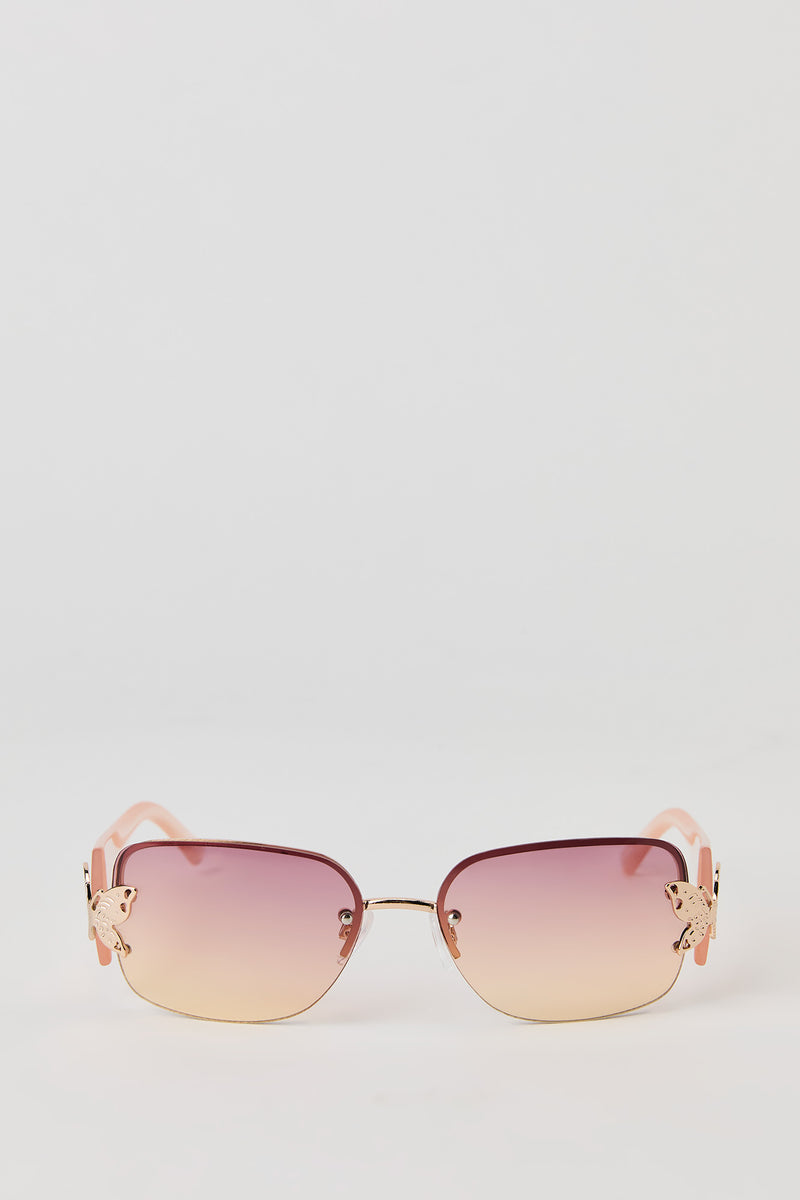 Rimless Butterfly Sunglasses