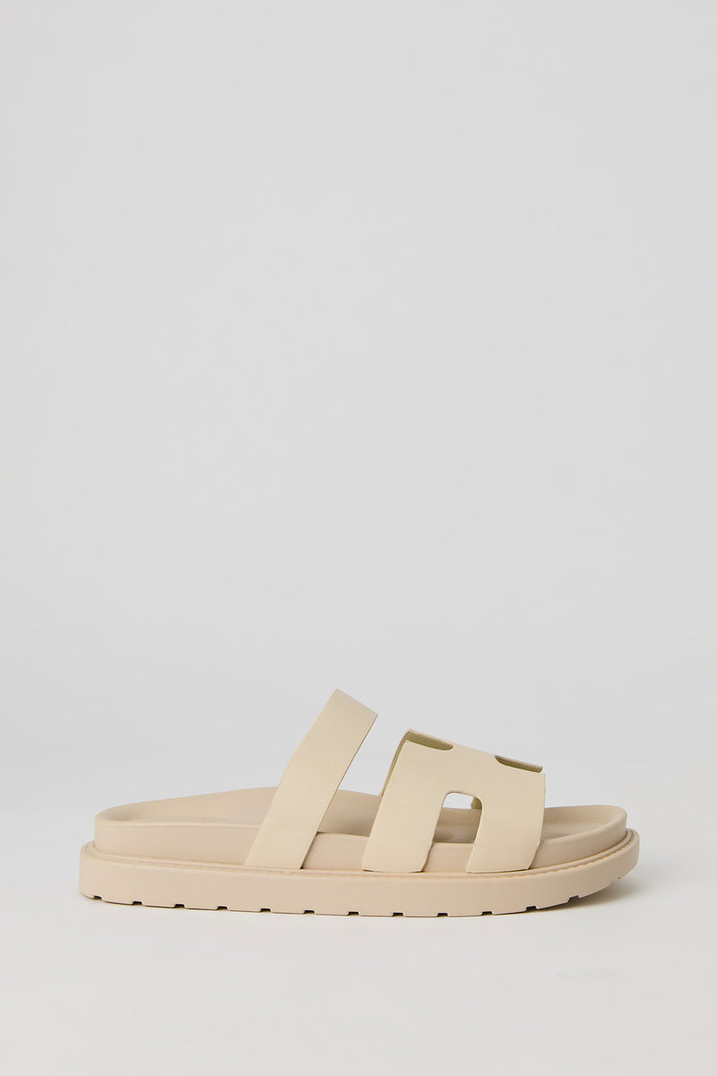 Faux Leather H Band Sandal