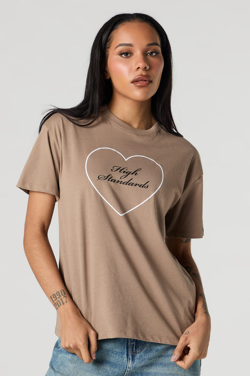 High Standards Graphic Boyfriend T-Shirt