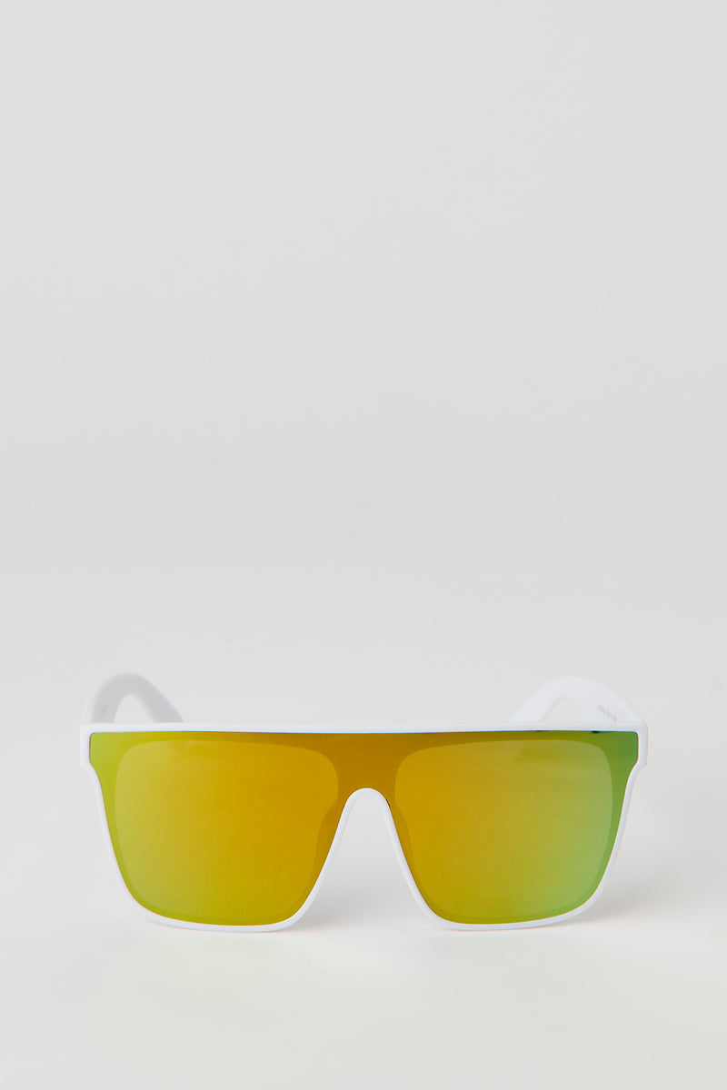 Tinted Square Shield Sunglasses
