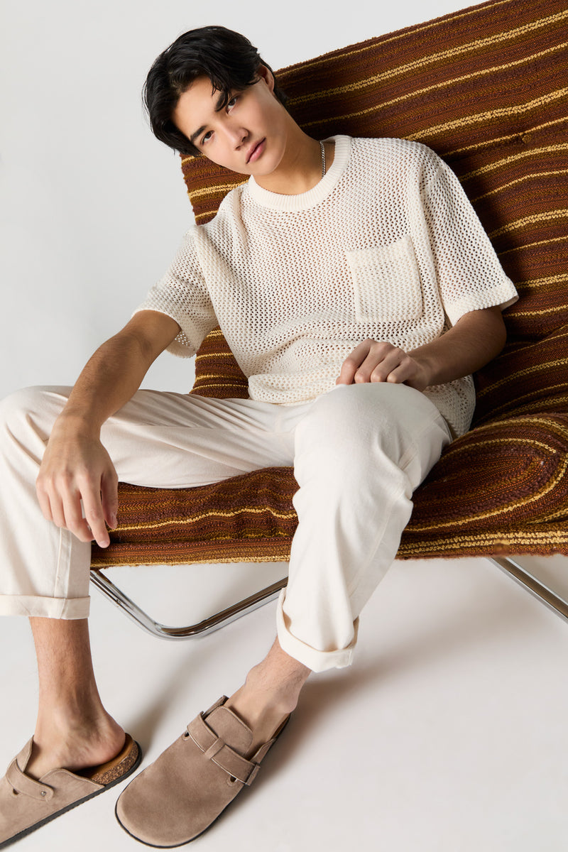 Open Knit Relaxed T-Shirt